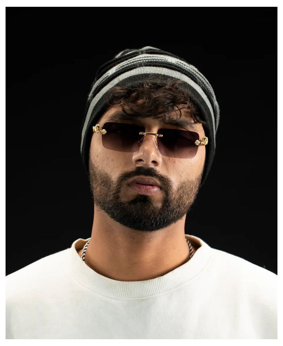 Freeform Beanie - Smoke Stripes - girrach