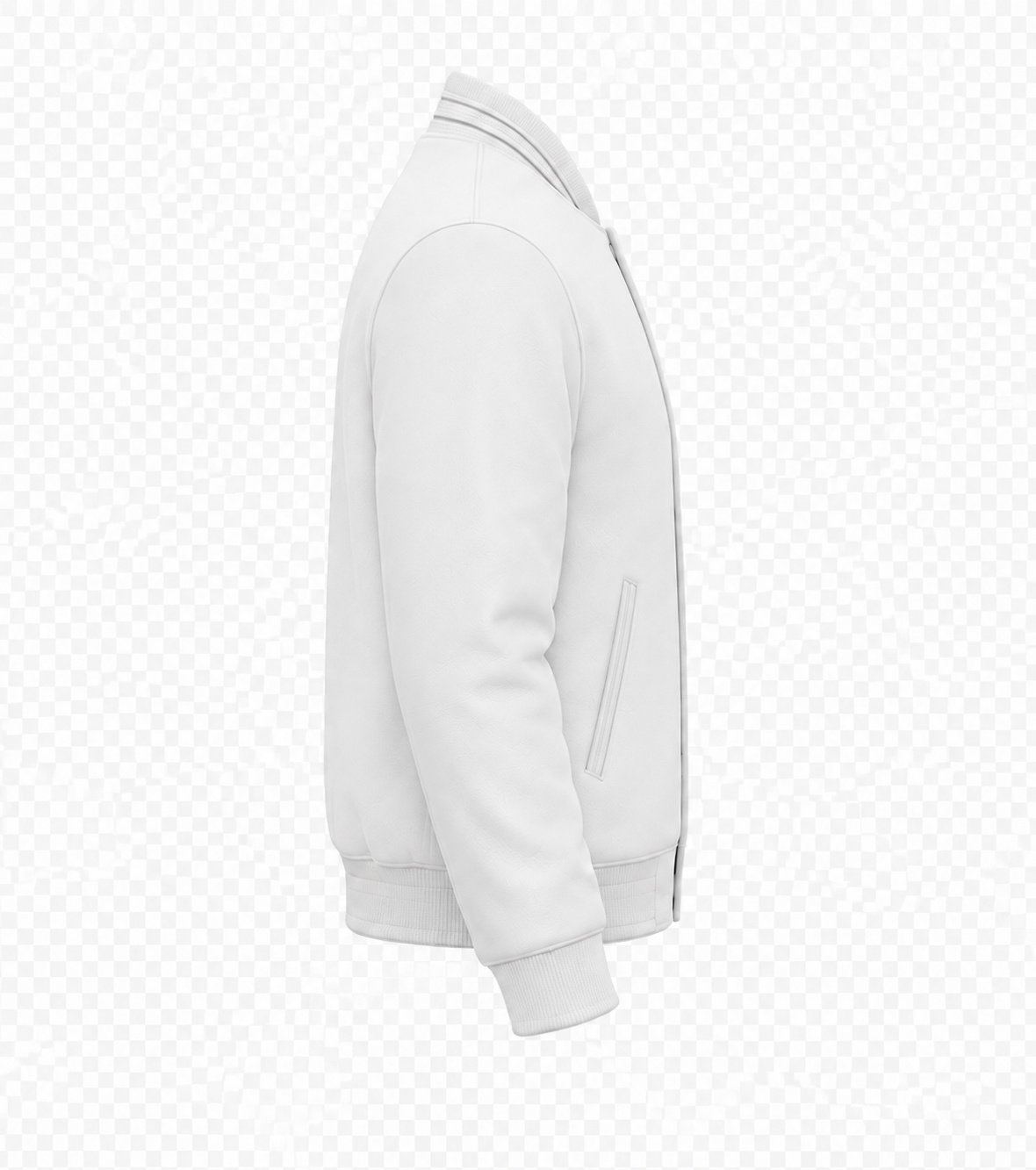 Blank right varsity jacket customization view